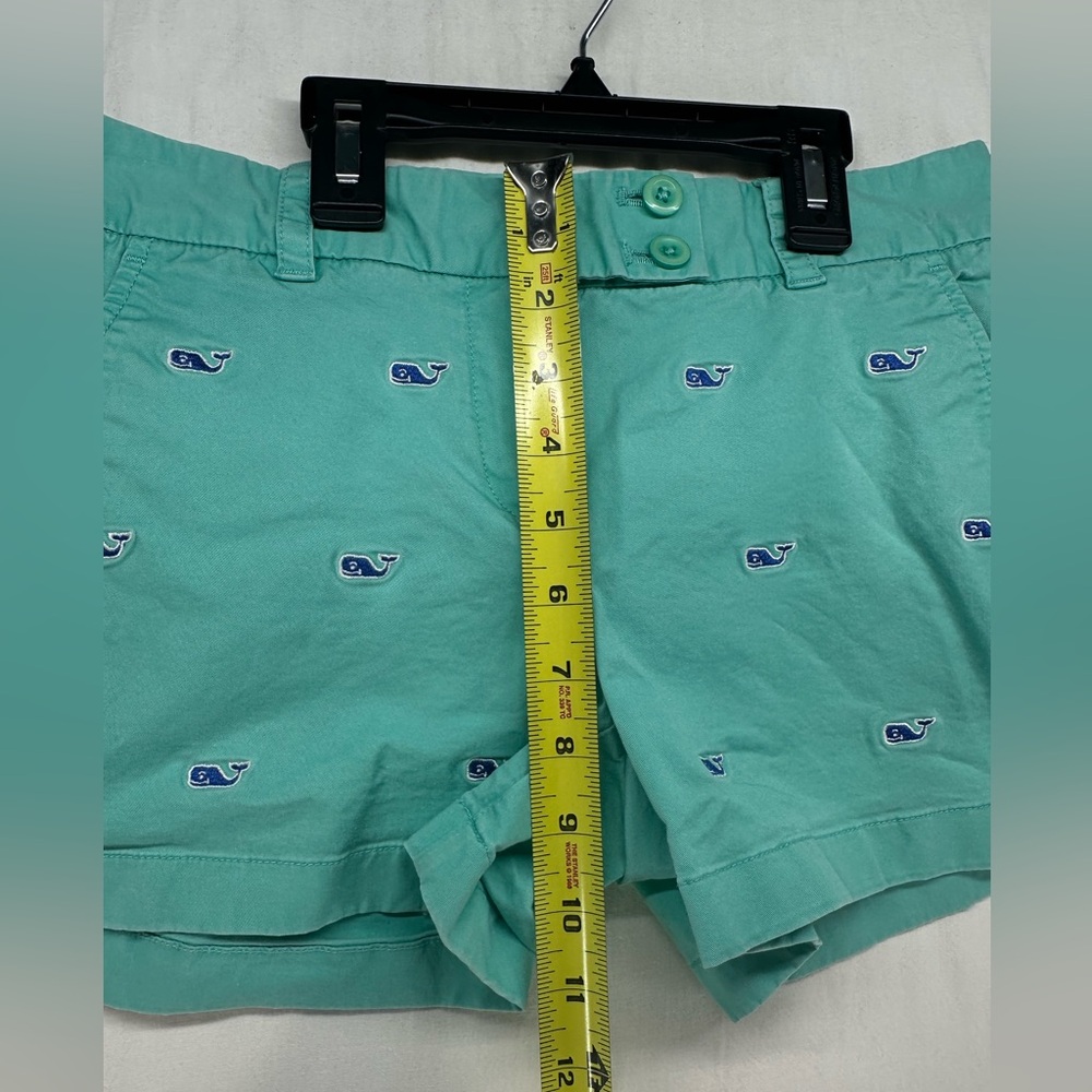 VINEYARD VINES Womens Size 00 Shorts Embroidered Logo Whales Mint Green - Picture 5 of 8